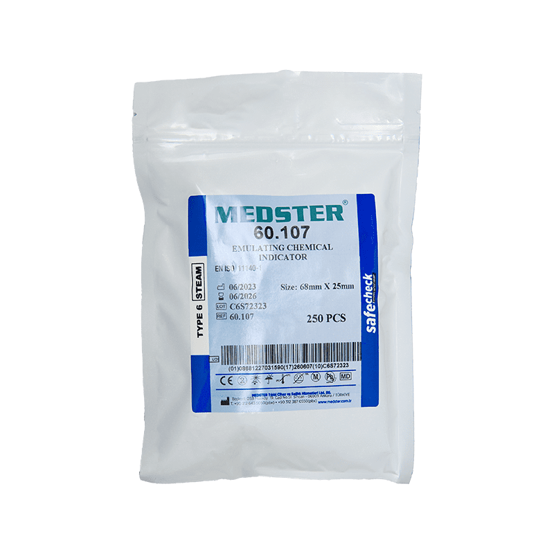 Індикатор хімічний інтегруючий Парова індикаторна смуга (клас 6), 250 шт/уп (134/5;134/7; 121/15 MEDSTER )
